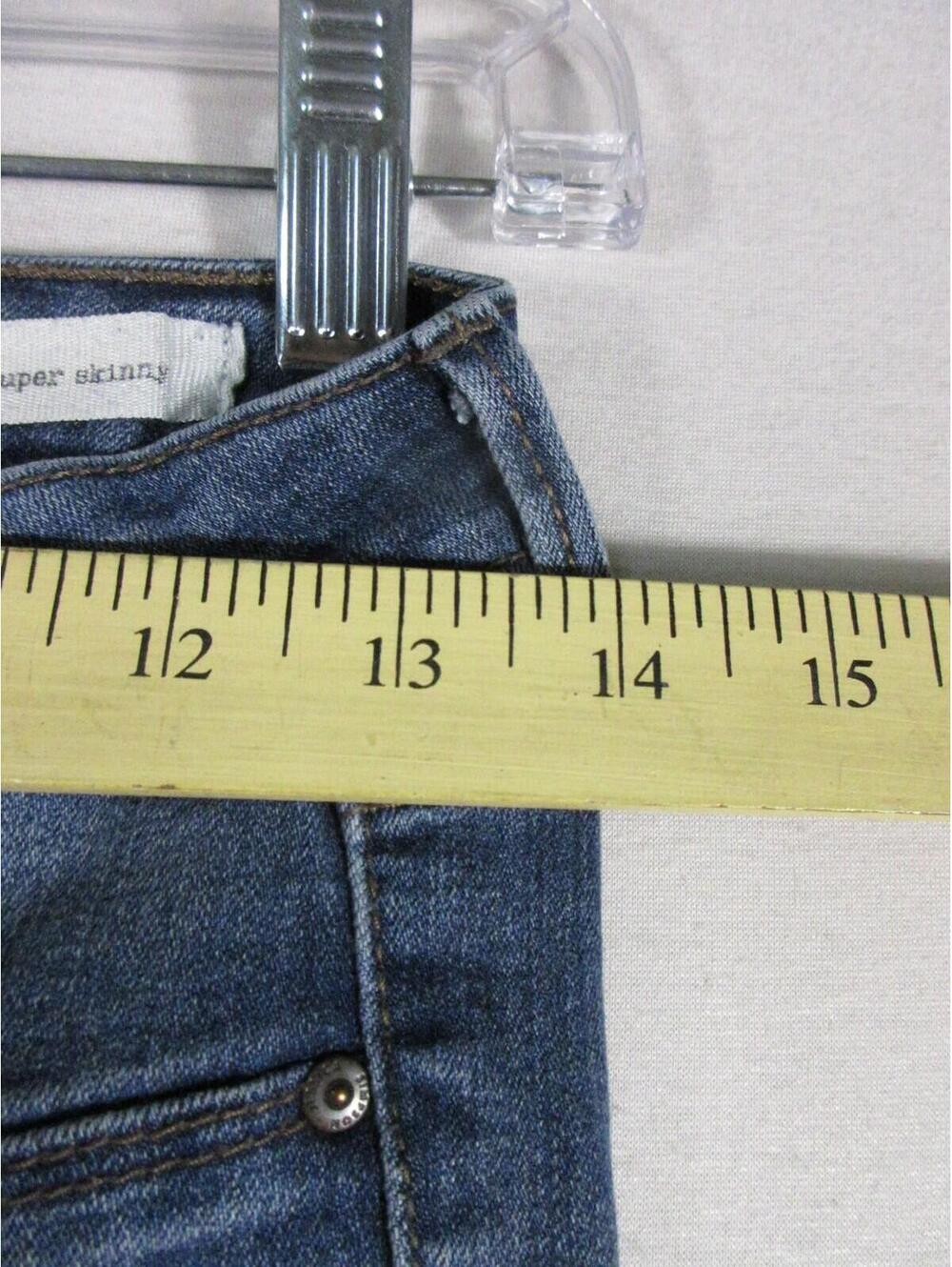 Jessica Simpson Womens Kiss Me Super Skinny High Waist Pockets Size 28 Blue - Picture 2 of 6